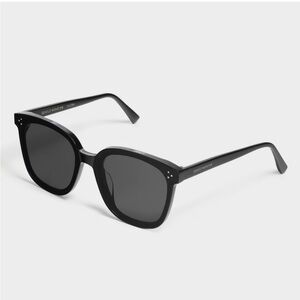 GENTLE MONSTER Glossy Black Round-Square Sunglasses